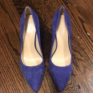 Nine West blue suede high heels! Like new!!
